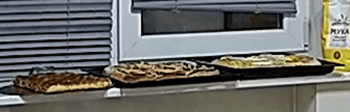 three pizzas