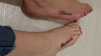 feet Shana and Marica tattoos