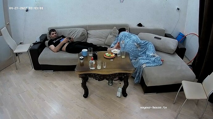 J&T on couch