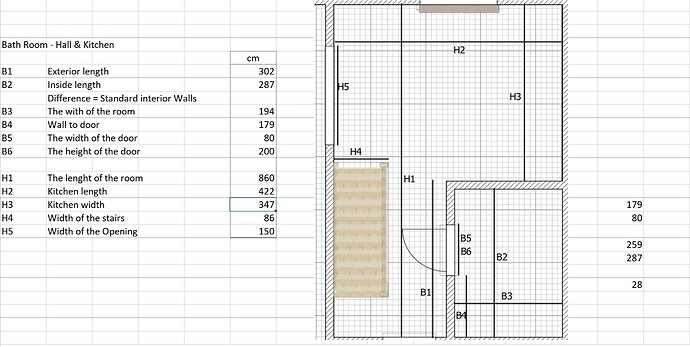 Details of Hall & Kitchen