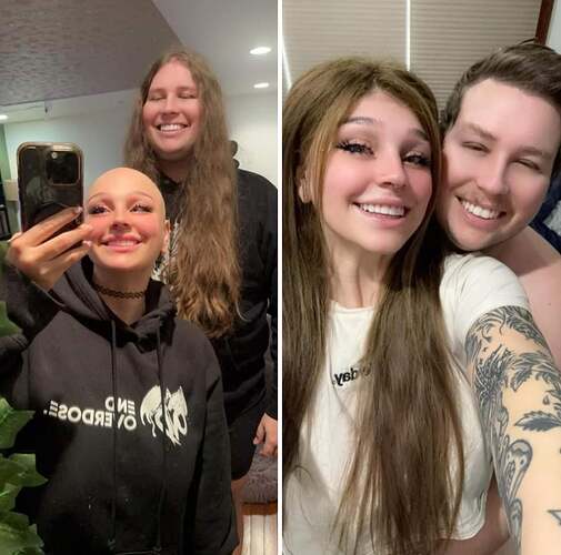 I grew my hair out for 3.5 years to turn into a wig for my gf with alopecia