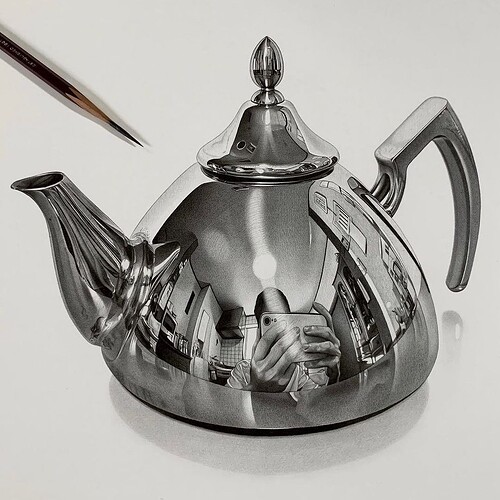 Drawing by artist Kohei Ohmori. Believe it or not, this is a pencil drawing