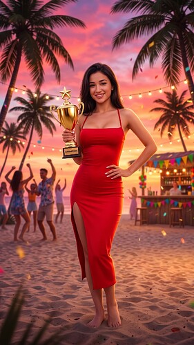 Aragon-Girl-with-trophy-in-festive-beach-background-1