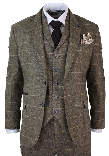 mens-3-piece-classic-tweed-herringbone-check-grey-navy-slim-fit-vintage-suit-6
