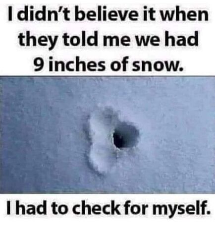 9 inches of snow